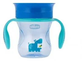 Chicco Kubek 360° do nauki samodzielnego picia 200 ml : Kolor - Niebieski - Kubki dla dzieci - miniaturka - grafika 2