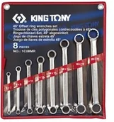 Zestawy narzędziowe - KING TONY Zestaw kluczy oczkowych prostych 1C08MR 6-22 mm - miniaturka - grafika 1