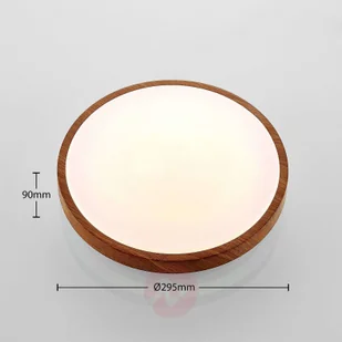 Lindby Mendosa lampa sufitowa LED, drewno, okrągła - Lampy sufitowe - miniaturka - grafika 3