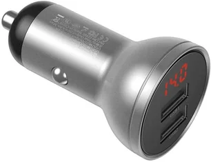 Baseus ładowarka samochodowa 2x USB 4,8A 24W z LCD srebrny (CCBX-0S) - Ładowarki do telefonów - miniaturka - grafika 19