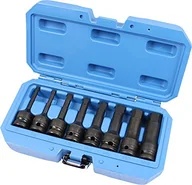 Klucze i nasadki - KS Tools BRILLIANT TOOLS BRILLIANT TOOLS BT022615 1/2" nasadka udarowa typu kraft sześciokątna, zestaw 5-19 mm, 8-częściowy [Powered by KS Tools] BT022615 - miniaturka - grafika 1