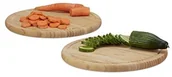 Noże kuchenne - Relaxdays deseczki śniadaniowe okrągły w zestawie, bambus, 30 cm, deska kuchenna, łatwa w utrzymaniu, naturalnie, ogranicza zużycie noży, naturalny, 2 szt. paczka 10022153_303 - miniaturka - grafika 1