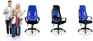 Fotel biurowy, krzesło biurowe Sofotel Fotel biurowy z mikrosiatką Praga - niebieski 2292 - Fotele i krzesła biurowe - miniaturka - grafika 13