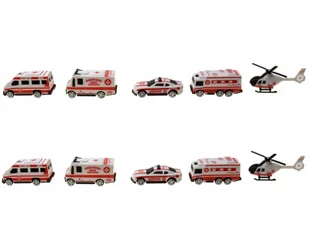 Zestaw aut karetka pogotowia ambulans 10szt - Samochody i pojazdy dla dzieci - miniaturka - grafika 2