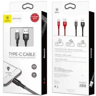 Baseus Kabel Rapid USB-C LED 2m Black BSU013BLK - Kable USB Baseus Kabel Rapid USB-C LED 2m Black BSU013BLK - Kable USB - miniaturka - grafika 10