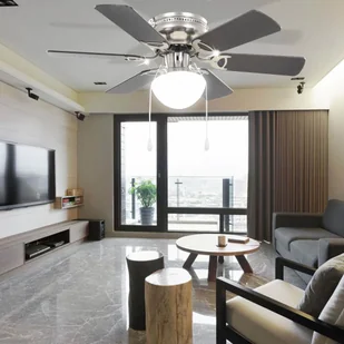 vidaXL dobiony wentylator sufitowy z lampą, 82 cm, ciemnobrązowy 50537 - Wentylatory sufitowe - miniaturka - grafika 4