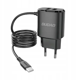 Dudao ładowarka sieciowa 2x Usb + wbudowany kabel - Ładowarki do telefonów - miniaturka - grafika 2