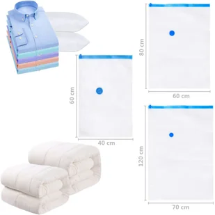 vidaXL Próżniowe worki podróżne na ubrania, 80x60 cm, 50 szt. vidaXL - Pudła i pojemniki do przechowywania - miniaturka - grafika 6