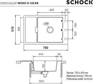 Schock MONO D-100XS magnolia - Zlewozmywaki - miniaturka - grafika 2