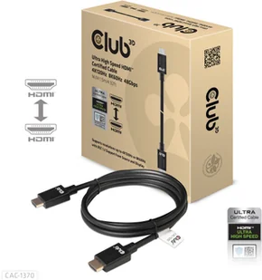 Club 3D Ultra High Speed HDMI 4K120Hz, 8K60Hz kabel 48Gbps szt./szt. 1,5m CAC-1370 - Kable USB - miniaturka - grafika 2