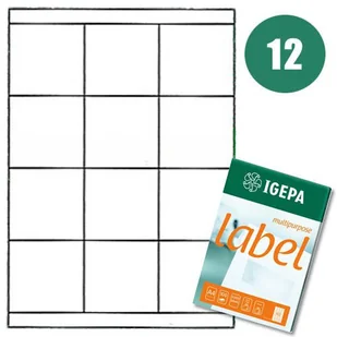 Igepa Etykiety Samoprzylepne 70x67,7 - Papier do drukarek - miniaturka - grafika 2
