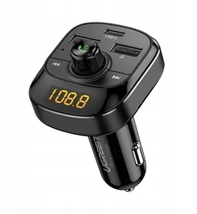 UGREEN Transmiter FM Bluetooth 5.0 ładowarka samochodowa MP3 3x USB TF micro SD 4,8 A czarny (ED040 70717) - Transmitery FM - miniaturka - grafika 3