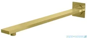 Akcesoria do armatury i ceramiki - Kohlman Experience Gold kwadratowe ścienne ramię do deszczownicy 40 cm złoty połysk WQEGD | - miniaturka - grafika 1