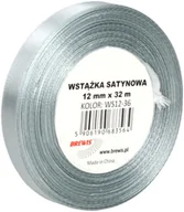 Pasmanteria - Brewis Wstążka dekoracyjna satynowa 12mm/32m stalowa 36 - miniaturka - grafika 1