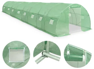 vidaXL Szklarnia ogrodowa, stalowa konstrukcja, 36 m, 1200x300x200 cm - Szklarnie ogrodowe - miniaturka - grafika 2