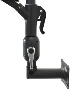 vidaXL Parasol ścienny na metalowym słupku, 300 cm, niebieski vidaXL - Parasole ogrodowe - miniaturka - grafika 7