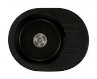 Zlewozmywaki - Brado Zlewozmywak granitowy BELLA Czarny mat bellaczm - miniaturka - grafika 1