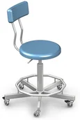 Meble i wyposażenie gabinetów medycznych - Ztm Tech-med TB-04KO/RM taboret lekarski ze stali kwasoodpornej na kółkach regulowany TB-02 (TB-02-110-RM-T_) - miniaturka - grafika 1