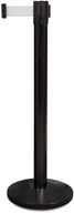 Akcesoria do reklamy - Słupek odgradzający czarny z taśmą białą 2,2m - miniaturka - grafika 1