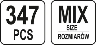 Yato 347 SZT WKRĘTY/NAKRĘTKI/ŚRUBY/PODKŁADKI MIX YT-06771 YT-06771 - Śruby i nakrętki - miniaturka - grafika 5
