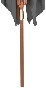 vidaXL Parasol ogrodowy na drewnianym słupku, 200x300 cm, antracytowy - Parasole ogrodowe - miniaturka - grafika 6