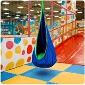 Fotele i pufy dla dzieci - Kokon fotel wiszący Neo-Sport niebieski - miniaturka - grafika 1