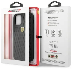 Ferrari FESPEHCP12LBK iPhone 12 Pro Max 6,7" czarny/black hardcase On Track Perforated hurtel-64427-0 - Etui i futerały do telefonów - miniaturka - grafika 11