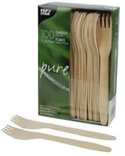 Naczynia i sztućce jednorazowe - PAPSTAR GmbH Daimlerstraße 4-8 DE 53925 Kall Widelec drewniany 16,5cm PURE (100 sztuk) (karton=10 opakowań) 18199 - miniaturka - grafika 1