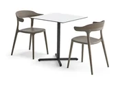 Stoły i stoliki do biura - AJ Produkty Zestaw do stołówki BECKY + CREEK, 1 stół i 2 szare krzesła - miniaturka - grafika 1