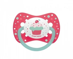 Canpol babies Canpol Smoczek silikonowy symetryczny Cupcake 6-18 m-cy : Kolor - Różowy - Smoczki uspokajające - miniaturka - grafika 2