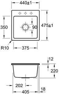 Villeroy & Boch Subway 45 XS FLAT 67811FFU - Zlewozmywaki - miniaturka - grafika 3