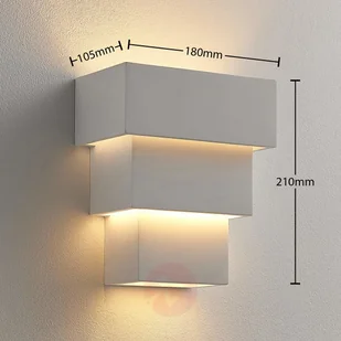 Antonella  efektowny kinkiet LED z gipsu - Lampy ścienne - miniaturka - grafika 4