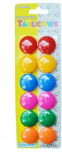 Magnesy Okrągłe Na Lodówkę Do Tablic 12 sztuk ZE13 - Magnesy - miniaturka - grafika 2