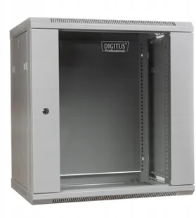Digitus Szafa wisząca jednosekcyjna 19 12U 635/600/450mm, drzwi szklane, szara (RAL 7035) - Szafy rack - miniaturka - grafika 2