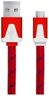 Kable USB - Esperanza Kabel Usb Micro A-b 1m PŁaski Oplot Czerwony 182445_EB176R [11017110] - miniaturka - grafika 1