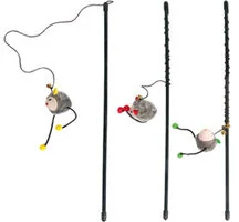 Karlie flamingo Wędka z szarą myszką FLAMINGO - Zabawki dla kotów - miniaturka - grafika 2