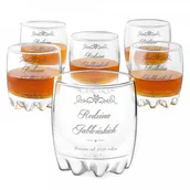 Wesele i ślub - Murrano Szklanki grawerowane sylwana x6 rodzina na ślub rocznicę 6xSZS-006 - miniaturka - grafika 1