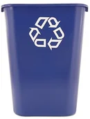 Pojemniki biurowe - Rubbermaid Commercial Products Rubbermaid prostokątny kosz na śmieci 39 L kosz na śmieci, niebieski FG295773BLUE - miniaturka - grafika 1