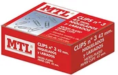 Spinacze i klipsy do papieru - Unbekannt MTL Pack 100 Clips niklowany 79202 - miniaturka - grafika 1