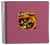 Albumy fotograficzne - Goldbuch GOLDBUCH Spiral Album, Bella Vista, dzięki okienku, 20 x 20 cm, 40 stron czarne, len, fuksja,,,,, 12708 12 708 - miniaturka - grafika 1