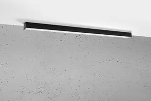 Thoro Nowatorska Lampa PLAFON PINNE 1150 CZARNY Minimalistyczny Design Lampa Sufitowa Natynkowa Moduł LED Zimna Barwa Światła Oświetlenie do Salonu Sypialni Biura Oprawa THORO TH.081 - Lampy sufitowe - miniaturka - grafika 4