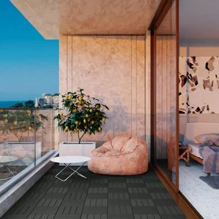 Podest tarasowy 30 x 30 cm grafitowy 8 sztuk - Podesty i deski tarasowe - miniaturka - grafika 2