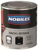Farby do metalu - Nobiles Emalia Dach i Rynna czarna 0 75 l - miniaturka - grafika 1