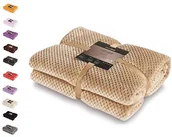 Narzuty - DecoKing przytulny koc z mikrowłókien, polarowy, w skandynawskim stylu Henry, beżowy, 220 x 240 cm 66003 - miniaturka - grafika 1