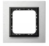 Klawisze i ramki - Ospel SONATA Ramka pojedyncza szczotkowane aluminium pionowa i pozioma metal R-1RAC/62/25 - miniaturka - grafika 1