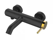 Baterie wannowe i prysznicowe - Metal-Hurt Bateria OVE BLACK+GOLD STICK wannowa ścienna bez natrysku czarny mat/złoty BJV303B-SG2 BJV303B-SG2 - miniaturka - grafika 1