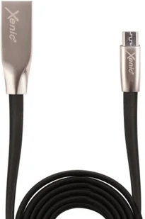 Xenic USB-MICRO USB 1,2M metalowe końcówki czarny - Kable USB - miniaturka - grafika 2