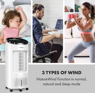 Klarstein IceWind Plus Chłodnica powietrza 65 W timer 330 m/h pilot zdalnego sterowania kolor biały ACO4- - Klimatory Klarstein IceWind Plus Chłodnica powietrza 65 W timer 330 m/h pilot zdalnego sterowania kolor biały ACO4- - Klimatory - miniaturka - grafika 3