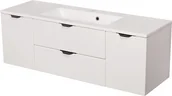 Szafki łazienkowe - Biała szafka łazienkowa z umywalką 120 cm Victa VIC-B-U120/39C + KIDDY12 - miniaturka - grafika 1