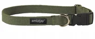 Obroże dla psów - AmiPlay Cotton Obroża S 28-40/1,5 cm Khaki - miniaturka - grafika 1